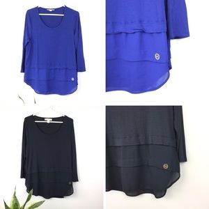 Michael Kors 3/4 sleeve scoop neck shirt bundle L